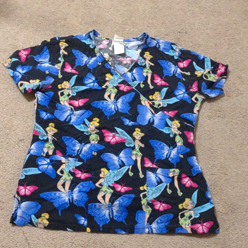 Womens Tinkerbell scrub top